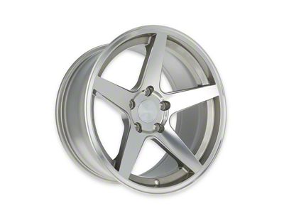 Rocket Racing Wheels Flare Titanium/Machined Wheel; Rear Only; 18x11 (99-04 Mustang)