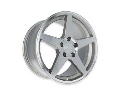 Rocket Racing Wheels Flare Titanium/Machined Wheel; 18x9 (2024 Mustang GT w/o Performance Pack, EcoBoost)