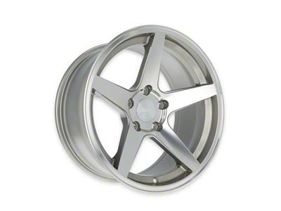 Rocket Racing Wheels Flare Titanium/Machined Wheel; Rear Only; 18x11 (94-98 Mustang)