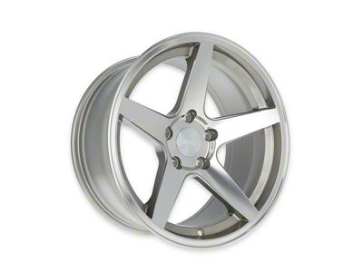 Rocket Racing Wheels Flare Titanium/Machined Wheel; Rear Only; 18x11; 25.40mm Offset (94-98 Mustang)