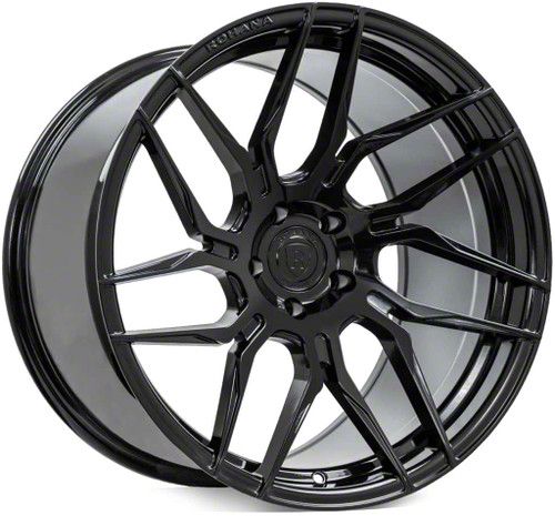Rohana Wheels Mustang RFX7 Gloss Black Wheel; Left Directional; 20x9 ...