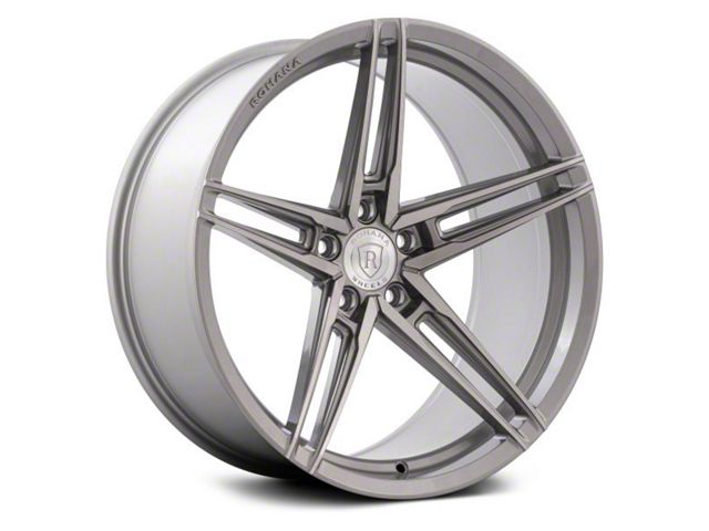 Rohana Wheels RFX15 Brushed Titanium Wheel; Rear Only; 20x10.5 (15-23 Mustang, Excluding GT500)