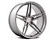 Rohana Wheels RFX15 Brushed Titanium Wheel; Rear Only; 20x10.5 (15-23 Mustang, Excluding GT500)