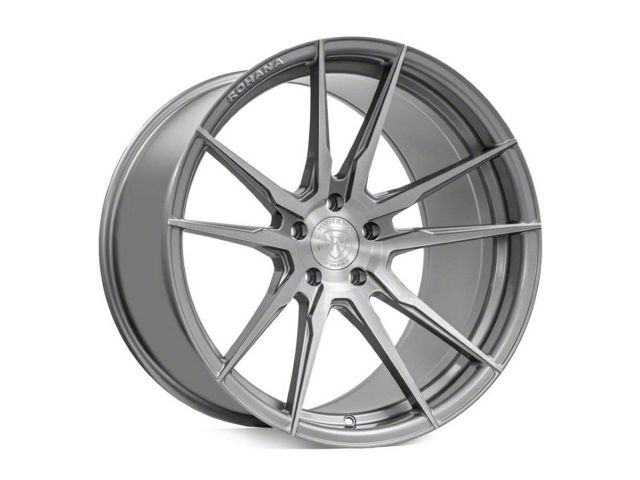 Rohana Wheels RFX2 Brushed Titanium Wheel; 20x10 (10-14 Mustang)