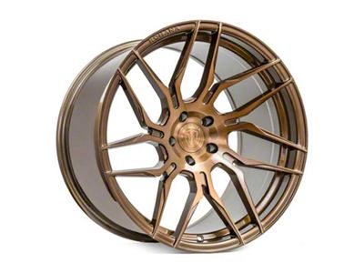 Rohana Wheels RFX7 Brushed Bronze Wheel; Left Directional; 20x10; 25mm Offset (24-25 Mustang)