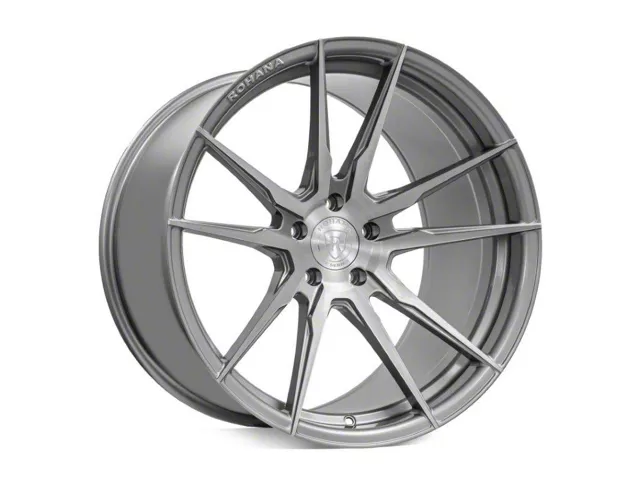 Rohana Wheels RFX2 Brushed Titanium Wheel; Rear Only; 20x11 (15-23 Mustang, Excluding GT500)