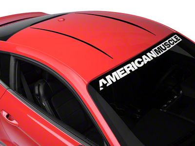 SEC10 Roof Accent Stripes; Gloss Black (15-24 Mustang Fastback)