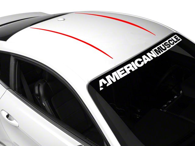 SEC10 Roof Accent Stripes; Red (15-24 Mustang Fastback)