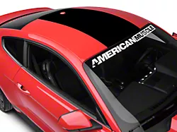 SEC10 Roof Panel Decal without Roof Antenna Cutout; Gloss Black (15-23 Mustang Fastback)