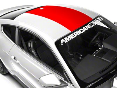 SEC10 Roof Panel Decal; Red (15-23 Mustang Fastback)