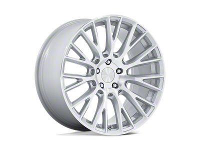 Rotiform LSE Gloss Silver with Machined Face Wheel; 19x10; 40mm Offset (16-24 Camaro, Excluding SS w/ 6-Piston Front Calipers & ZL1)