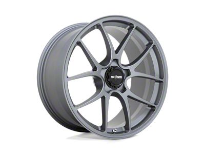 Rotiform LTN Satin Titanium Wheel; 19x10.5; 34mm Offset (16-24 Camaro, Excluding SS w/ 6-Piston Front Calipers & ZL1)