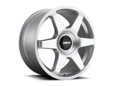 Rotiform Six Gloss Silver Wheel; 19x8.5; 45mm Offset (21-25 Mustang Mach-E)