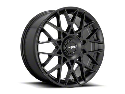 Rotiform BLQ-C Matte Black Wheel; 19x8.5; 45mm Offset (15-23 Mustang GT, EcoBoost, V6)