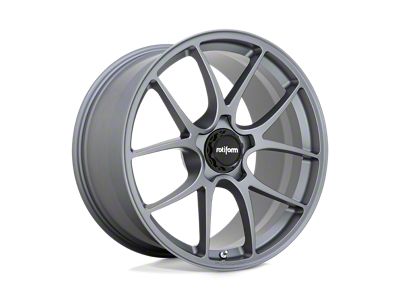 Rotiform LTN Satin Titanium Wheel; Rear Only; 20x10.5; 45mm Offset (15-23 Mustang GT, EcoBoost, V6)