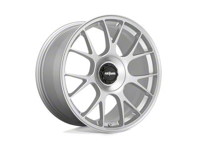 Rotiform TUF Gloss Silver Wheel; Rear Only; 20x10.5; 45mm Offset (15-23 Mustang GT, EcoBoost, V6)