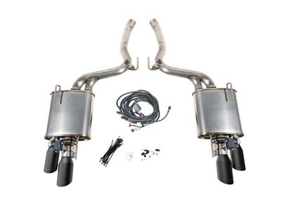 Roush Active Lite iO Axle-Back Exhaust with Black Tips (18-23 Mustang GT w/o Active Exhaust)