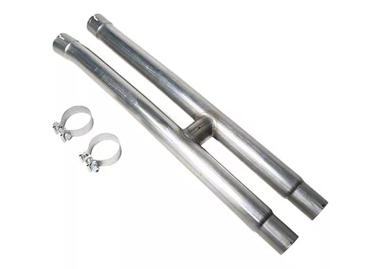 Roush Resonator Delete Cut and Clamp H-Pipe (15-24 Mustang GT, Dark Horse)