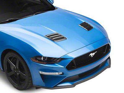 Roush Hood Heat Extractors; Gloss Black (18-23 Mustang GT, EcoBoost)