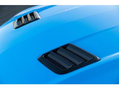 Roush Hood Heat Extractors; Gloss Black (18-23 Mustang GT, EcoBoost)