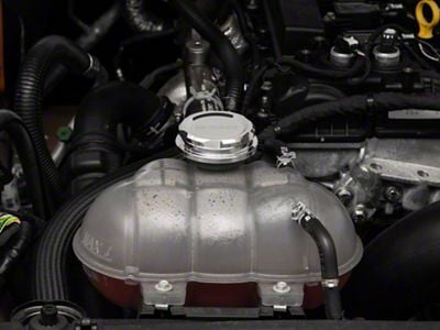 Roush Billet Radiator Cap; Polished (96-23 Mustang)