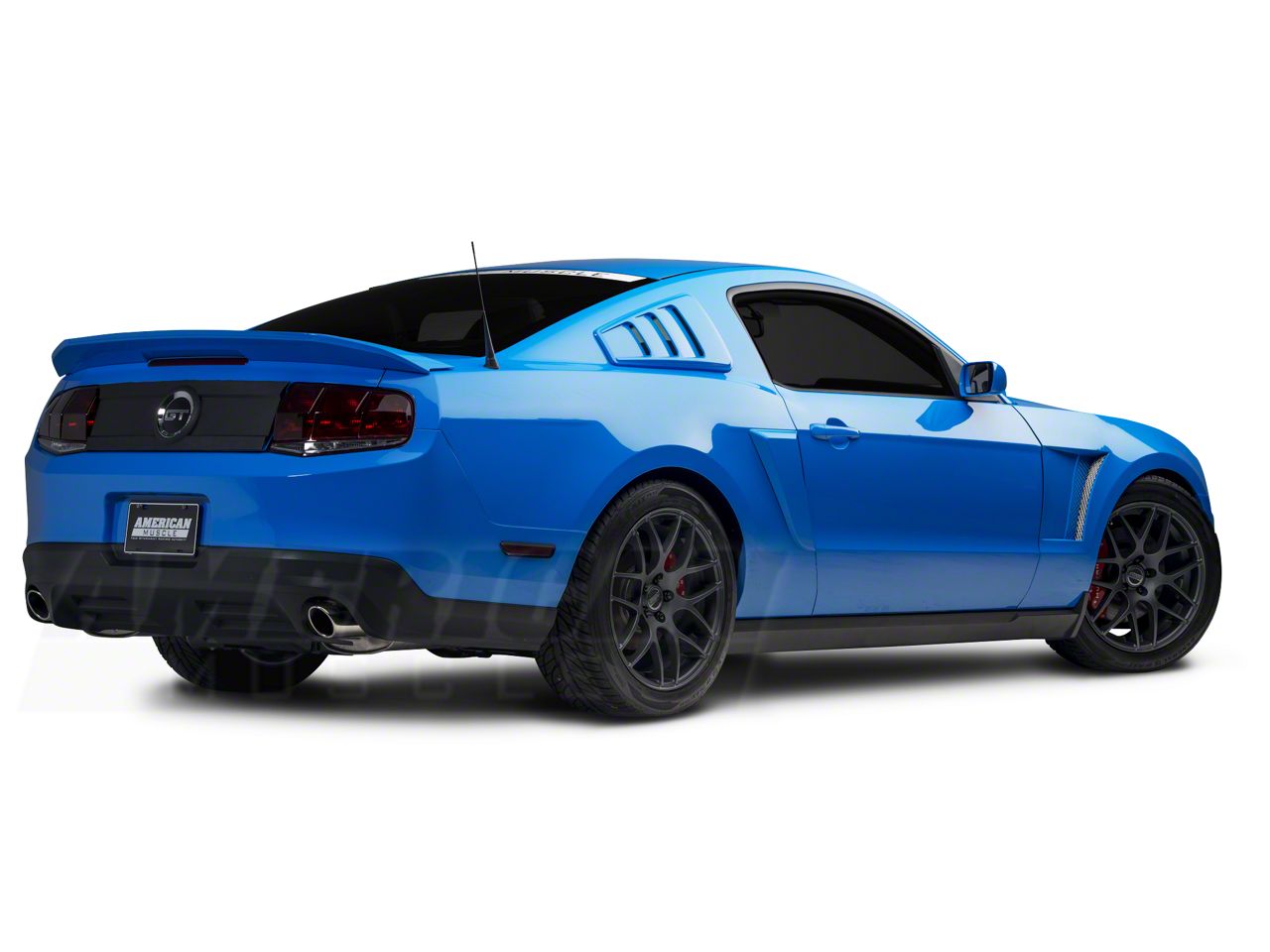 Roush Mustang Quarter Window Louvers; Unpainted 420093 (0514 Mustang