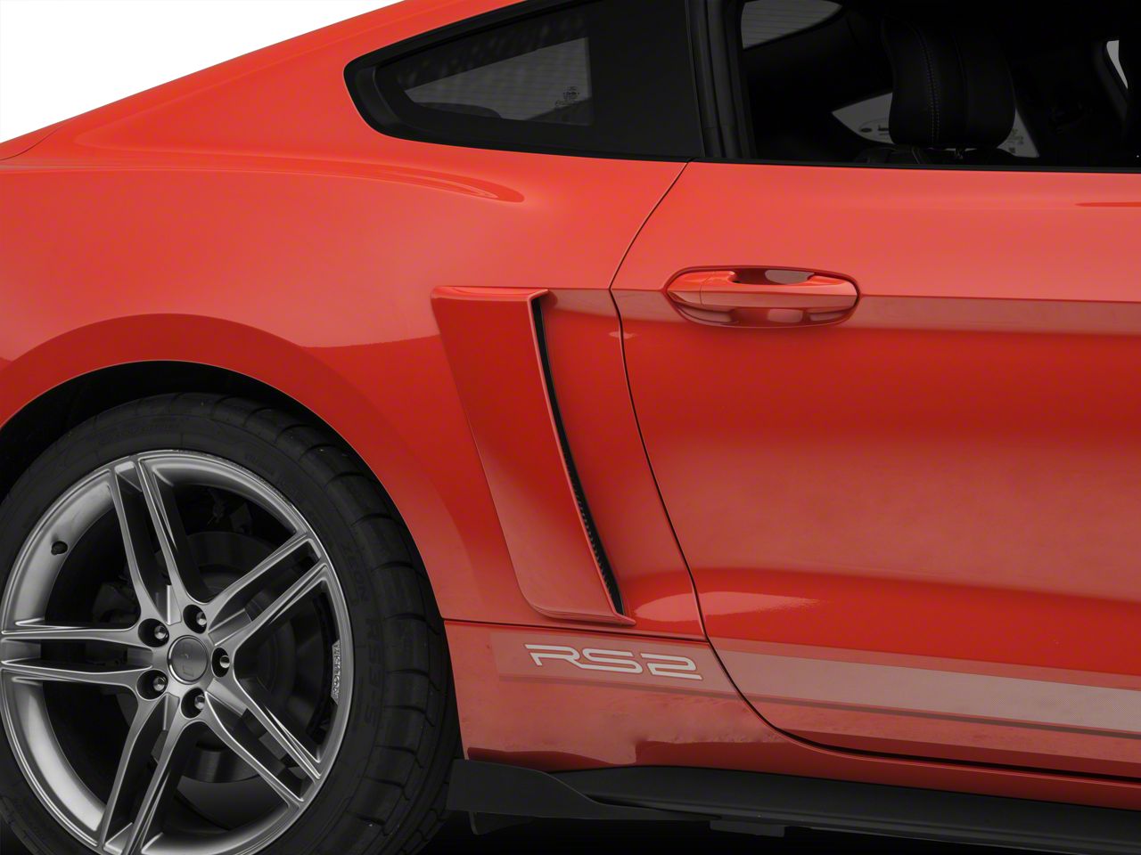Roush Mustang Quarter Panel Side Scoops; Unpainted 421870 (1523