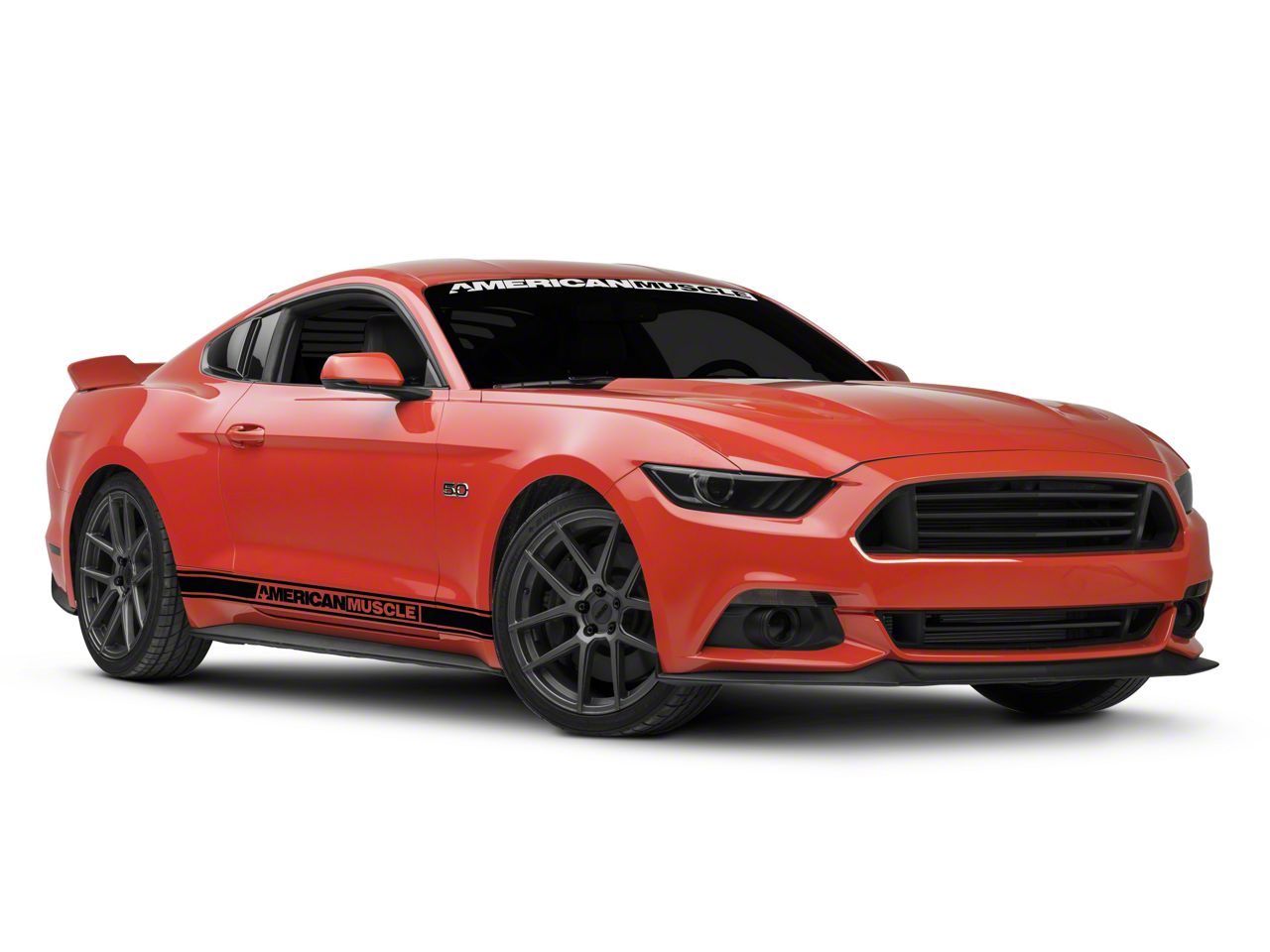 Roush Mustang Quarter Window Scoops; Painted Black 421881 (15-22 