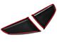 Roush Quarter Window Scoops; Painted Black (15-22 Mustang Fastback)