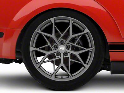 Rovos Wheels Calvinia Charcoal Wheel; Rear Only; 20x10 (05-09 Mustang)