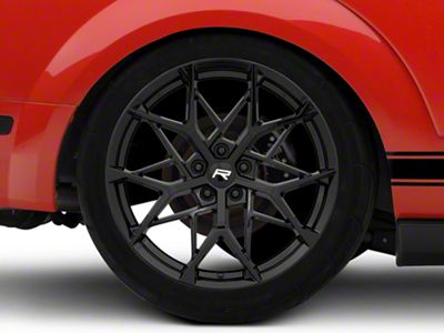 Rovos Wheels Calvinia Gloss Black Wheel; Rear Only; 20x10 (05-09 Mustang)