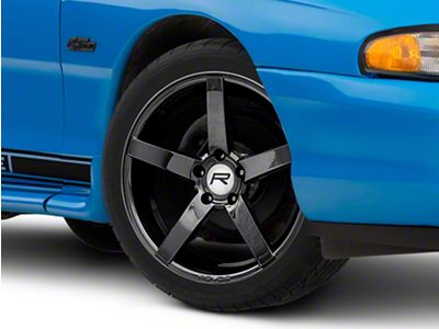 Rovos Wheels Durban Black Chrome Wheel; 18x9; 17mm Offset (94-98 Mustang)
