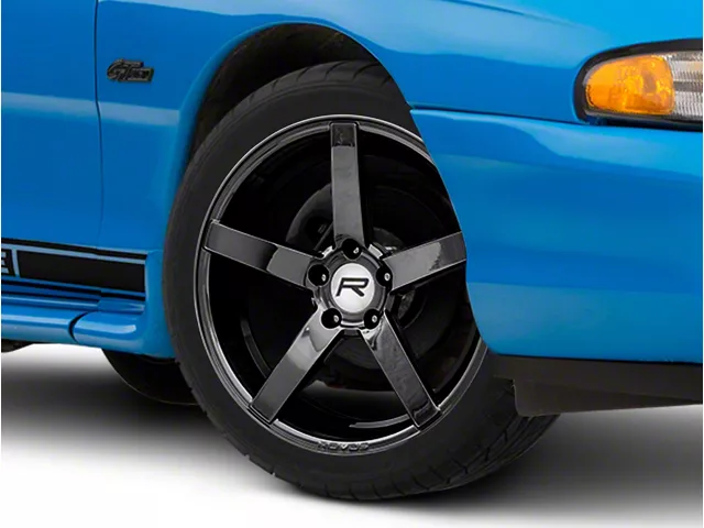 Rovos Wheels Durban Black Chrome Wheel; 18x9 (94-98 Mustang)