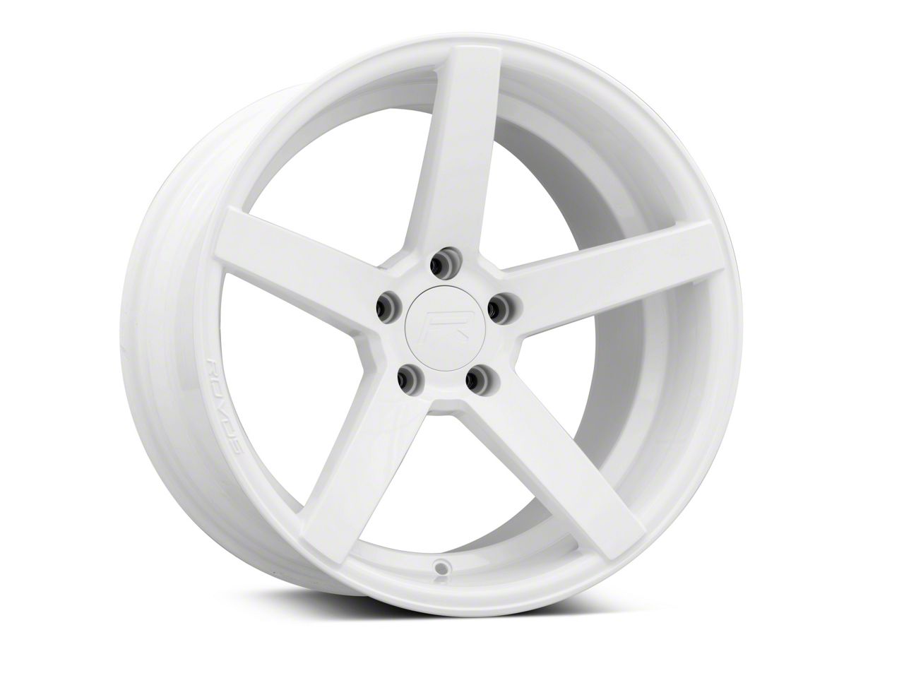 Rovos Wheels Mustang Durban Gloss White Wheel; Rear Only; 18x10.5