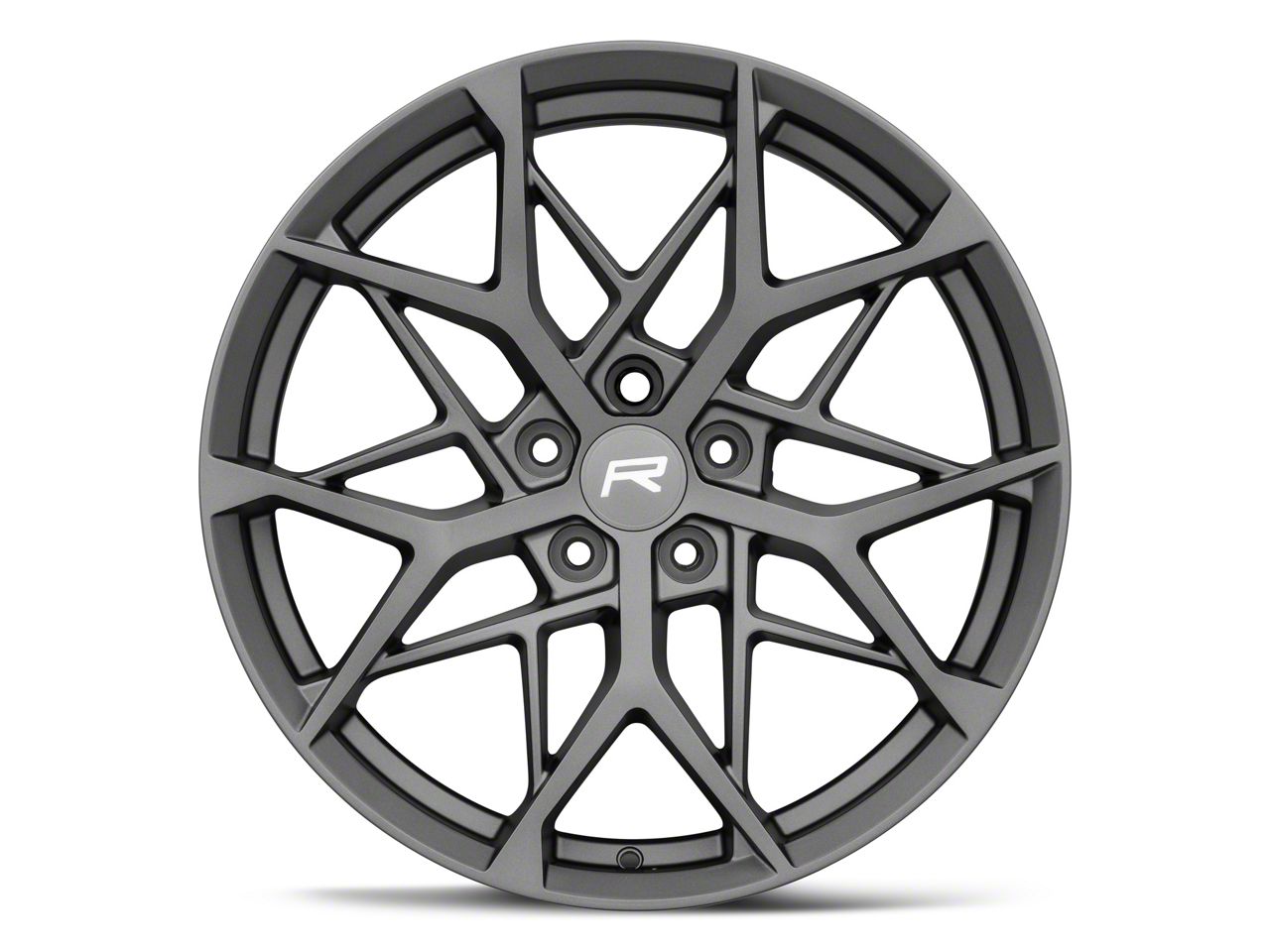 Rovos Wheels Mustang Calvinia Charcoal Wheel; Rear Only; 19x10; 48mm ...
