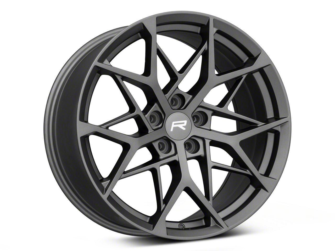 Rovos Wheels Mustang Calvinia Charcoal Wheel; Rear Only; 19x10; 48mm ...