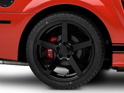 Rovos Wheels Durban Gloss Black Wheel; Rear Only; 18x10.5; 23mm Offset (99-04 Mustang)