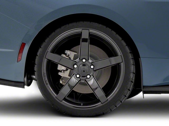 Rovos Wheels Durban Gloss Black Wheel; Rear Only; 20x10 (2024 Mustang)