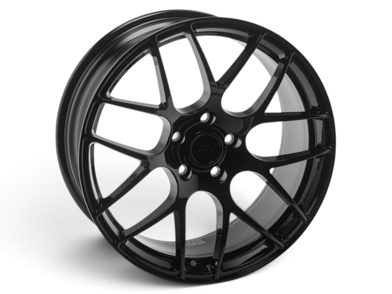 Rovos Wheels Mustang RF2 Forged Gloss Black Wheel; 18x8; 30mm Offset ...