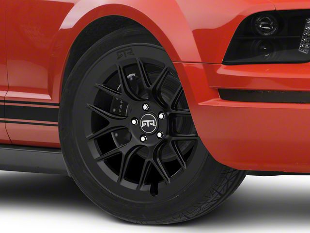 RTR Aero 7 Satin Black Wheel; 20x9.5 (05-09 Mustang)