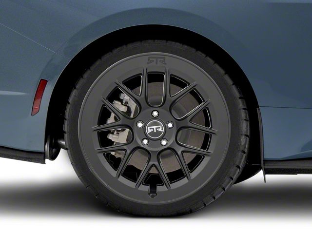 RTR Aero 7 Satin Black Wheel; Rear Only; 20x10.5 (2024 Mustang)