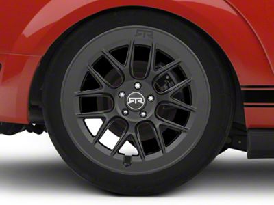 RTR Aero 7 Satin Black Wheel; Rear Only; 20x10.5; 45mm Offset (05-09 Mustang)