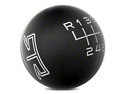 RTR 6-Speed Shift Knob; Black/Gray (11-14 Mustang GT, V6)