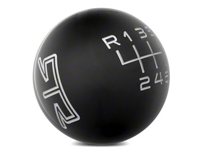 RTR 6-Speed Shift Knob; Black/Gray (11-14 Mustang GT, V6)