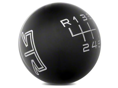 RTR 6-Speed Shift Knob; Black/Gray (15-25 Mustang, Excluding GT350 & GT500)