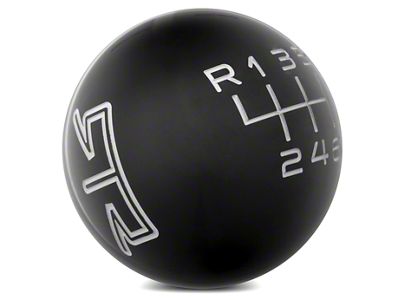 RTR 6-Speed Shift Knob; Black/Gray (15-24 Mustang, Excluding GT350 & GT500)