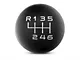 RTR 6-Speed Shift Knob; Black/Gray (15-24 Mustang, Excluding GT350 & GT500)