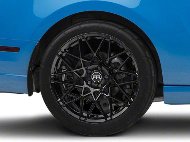 RTR Mustang Tech Mesh Gloss Black Wheel; Rear Only; 20x10.5 A236960 (10 ...