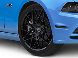 RTR Tech Mesh Gloss Black Wheel; 20x9.5; 33mm Offset (10-14 Mustang GT w/o Performance Pack, V6)