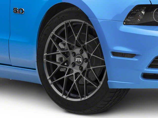 RTR Tech Mesh Satin Charcoal Wheel; 20x9.5 (10-14 Mustang GT w/o Performance Pack, V6)